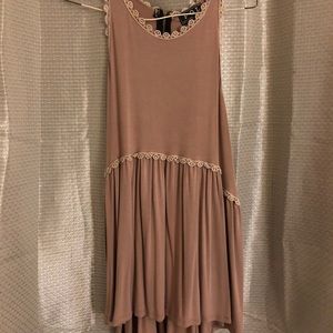 Beige/Tan razor back tank
